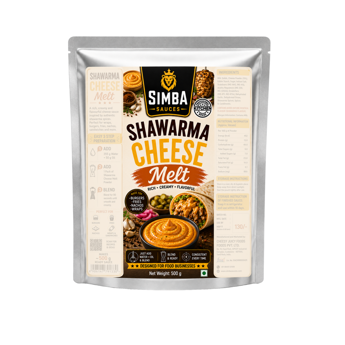 Shawarma Cheese Melt (Makes 500gms)