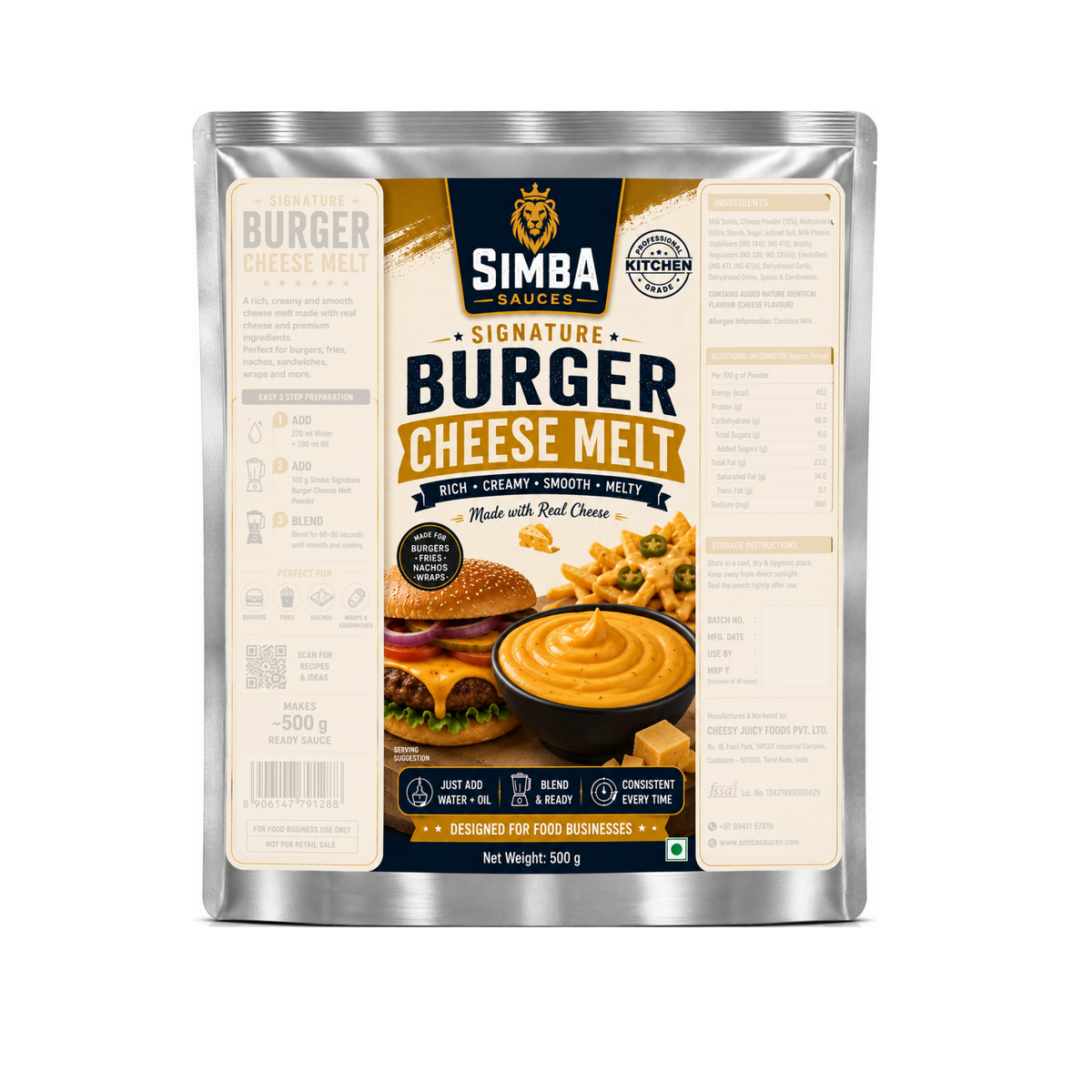 Signature Burger Cheese Melt (Makes 500gms)