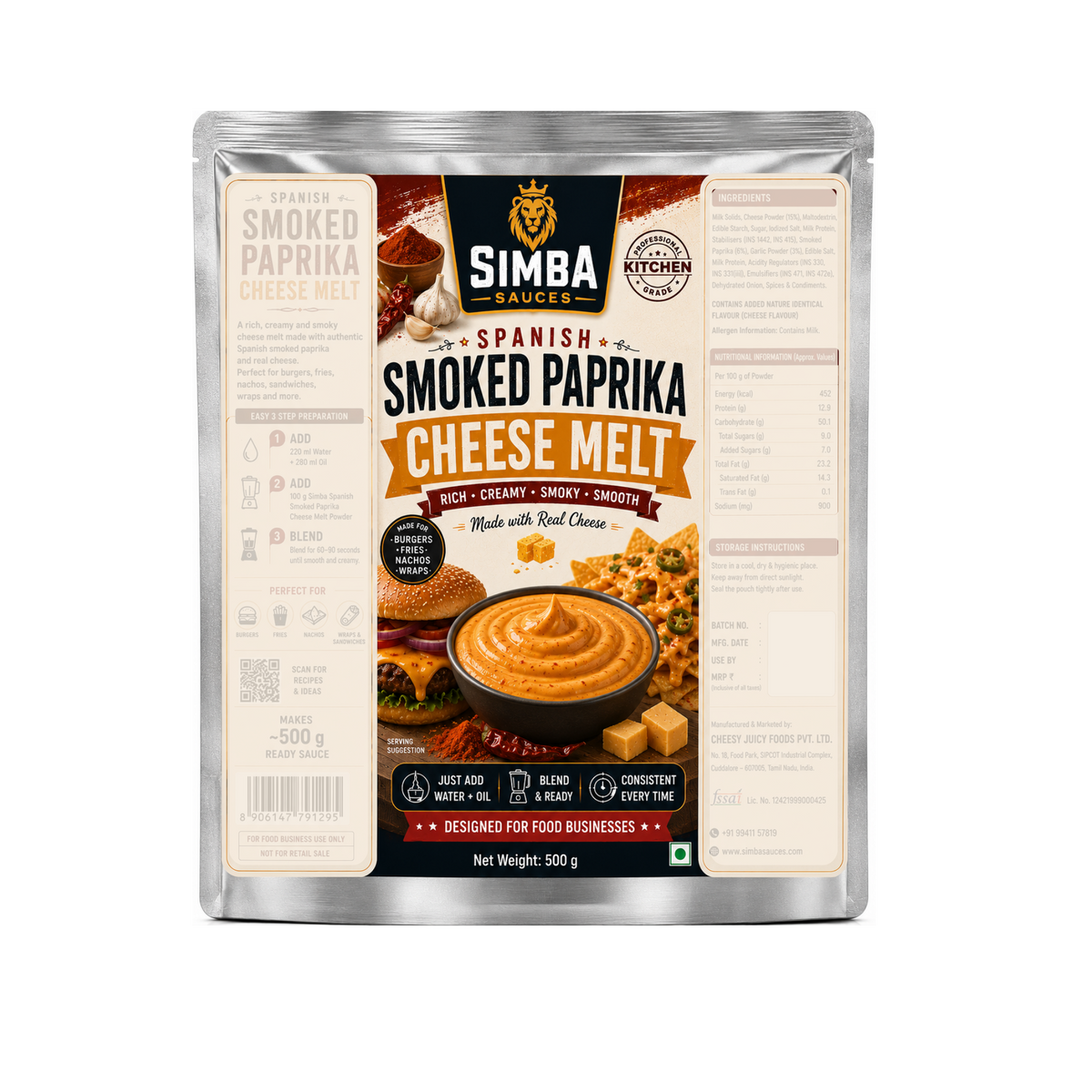 Spanish Smoked Paprika Cheese Melt (Makes 500gms)
