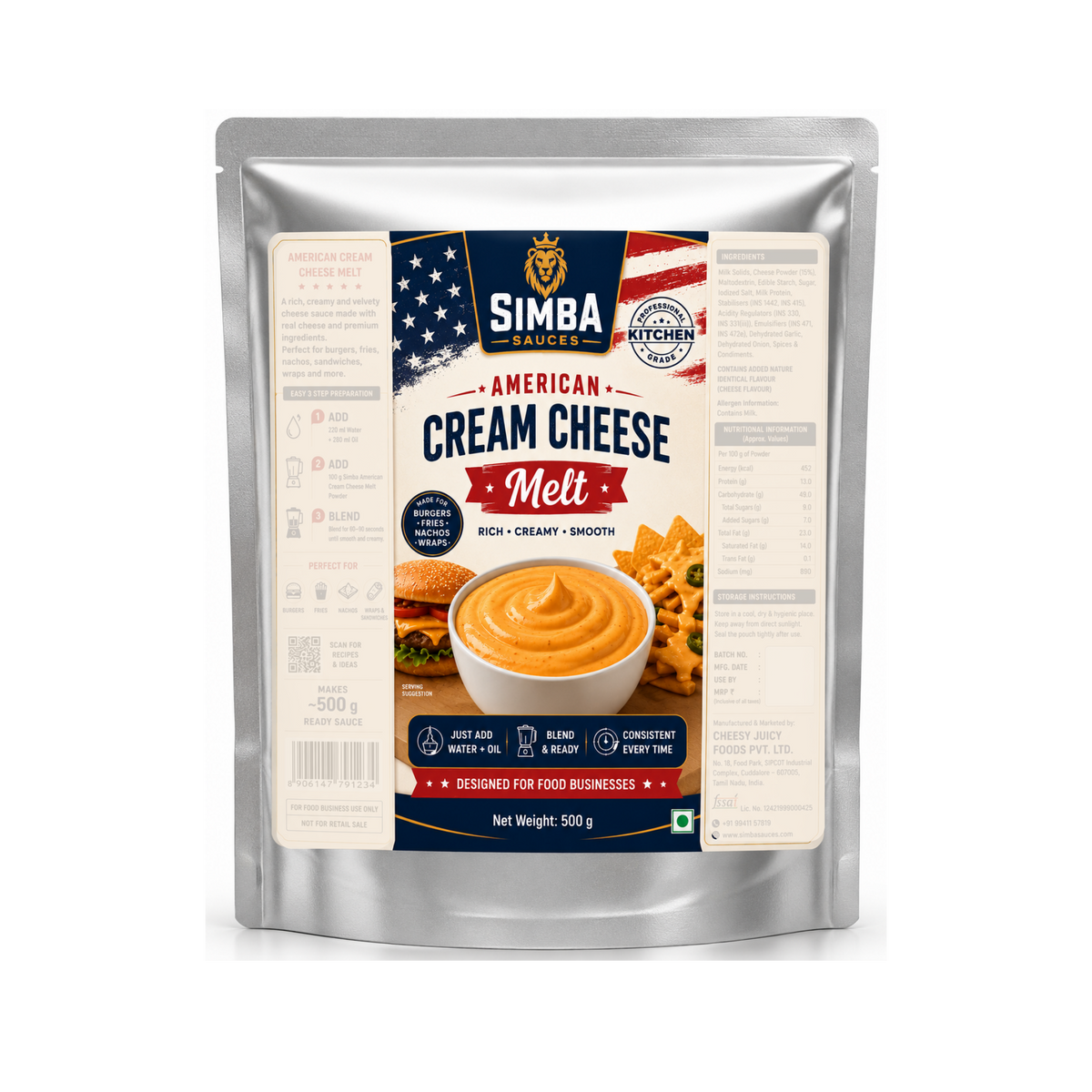 American Ranch Cheese Melt (Makes 500gms)