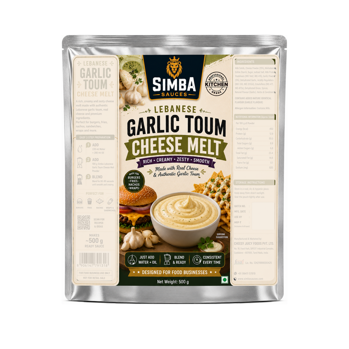 Lebanese Garlic Toum Cheese Melt (Makes 500gms)